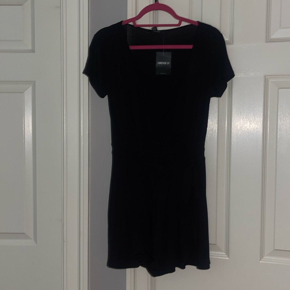 Black romper dress